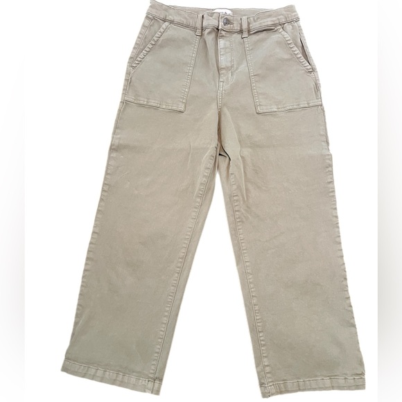 Studio Denim - Studio Blue Olive Green Cropped Jeans